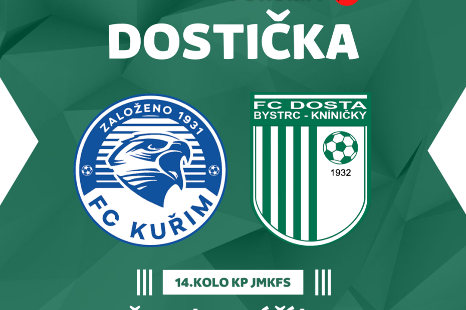 FC Dosta Bystrc - Kníničky Souboj o přední příčky tabulky se odehraje na státní svátek Muži "A"