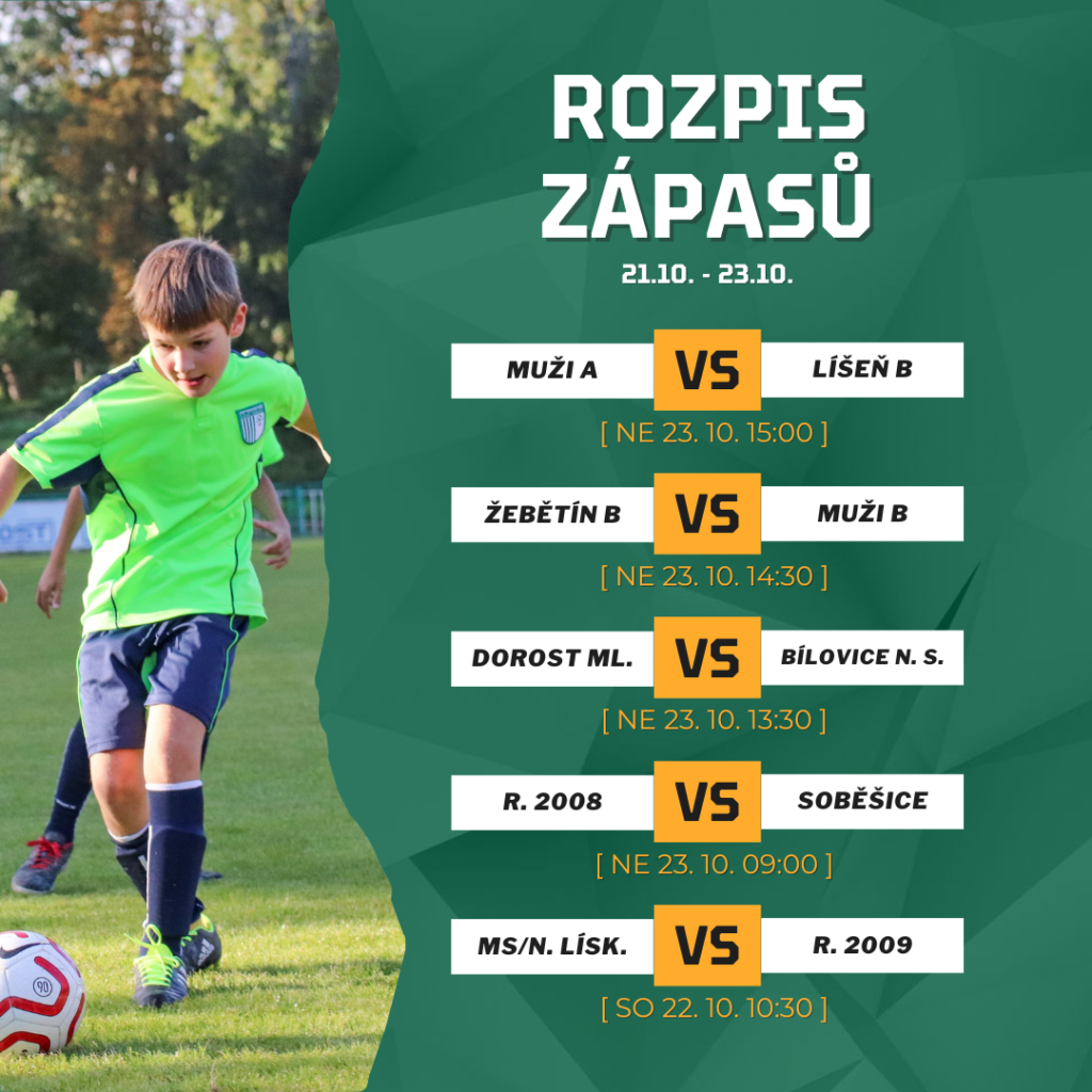 FC Dosta Bystrc - Kníničky Zápasový program 21.10. – 23.10. Novinky
