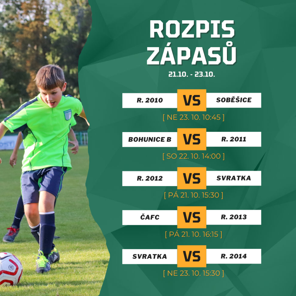 FC Dosta Bystrc - Kníničky Zápasový program 21.10. – 23.10. Novinky